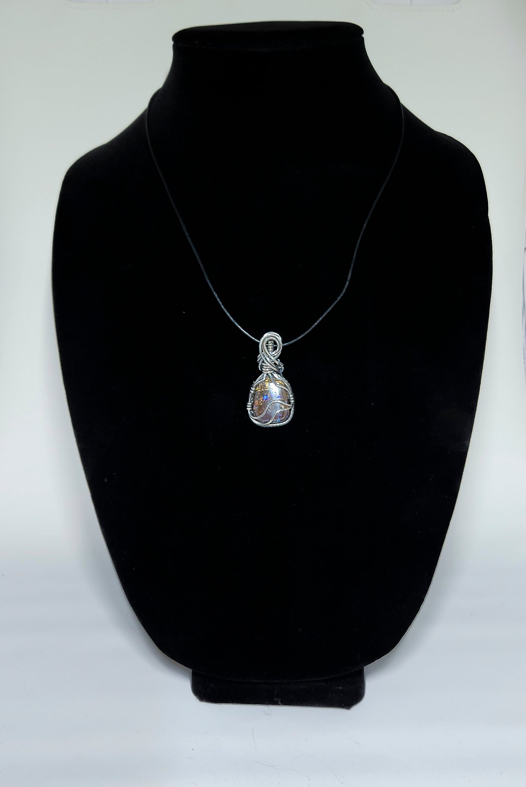 Boulder Opal Pendant Set in Sterling Silver