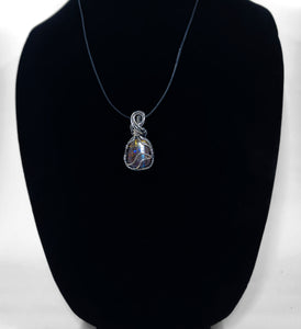 Boulder Opal Pendant Set in Sterling Silver
