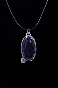 Galaxy Stone Pendant Set in Sterling Silver