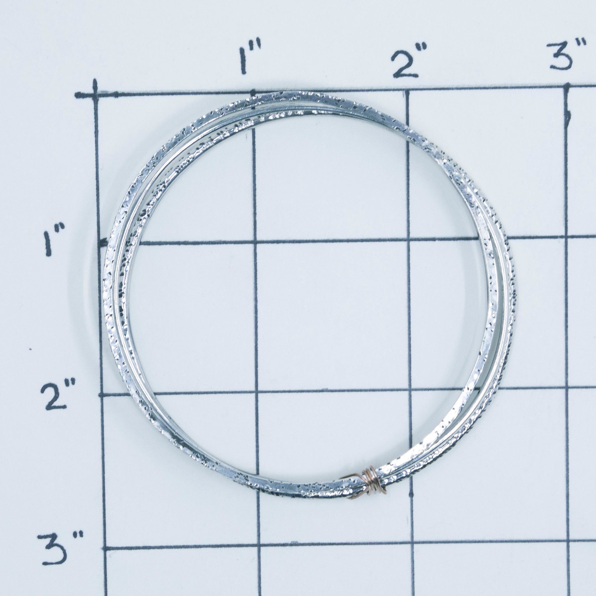 Sterling Silver Slim Bangle Bracelet Set of 3 (M)