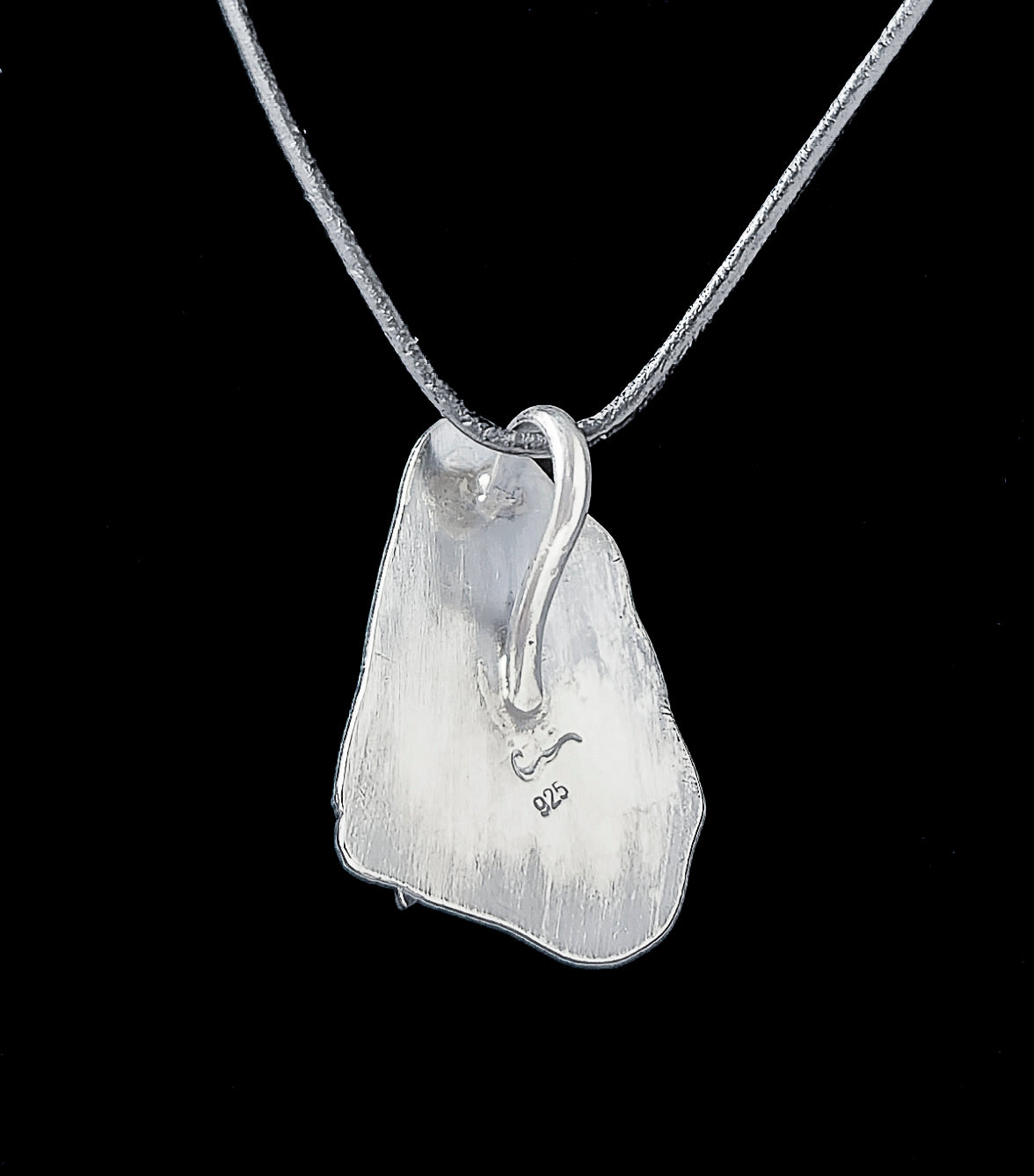 Dinosaur Gembone Pendant Set in Sterling Silver