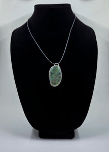 Nephrite Jade Pendant Set in Sterling Silver