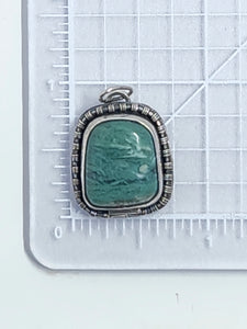 Chrysoprase Pendant Set in Sterling Silver