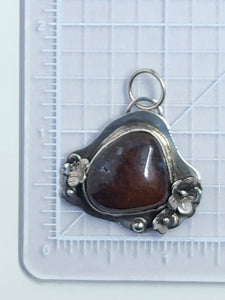 Moss Agate Wire Wrap Sterling Sliver Pendant