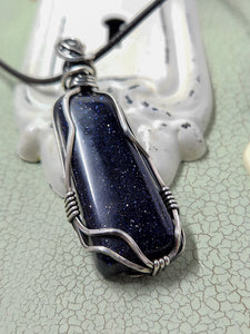 Galaxy Stone Pendant Set in Sterling Silver