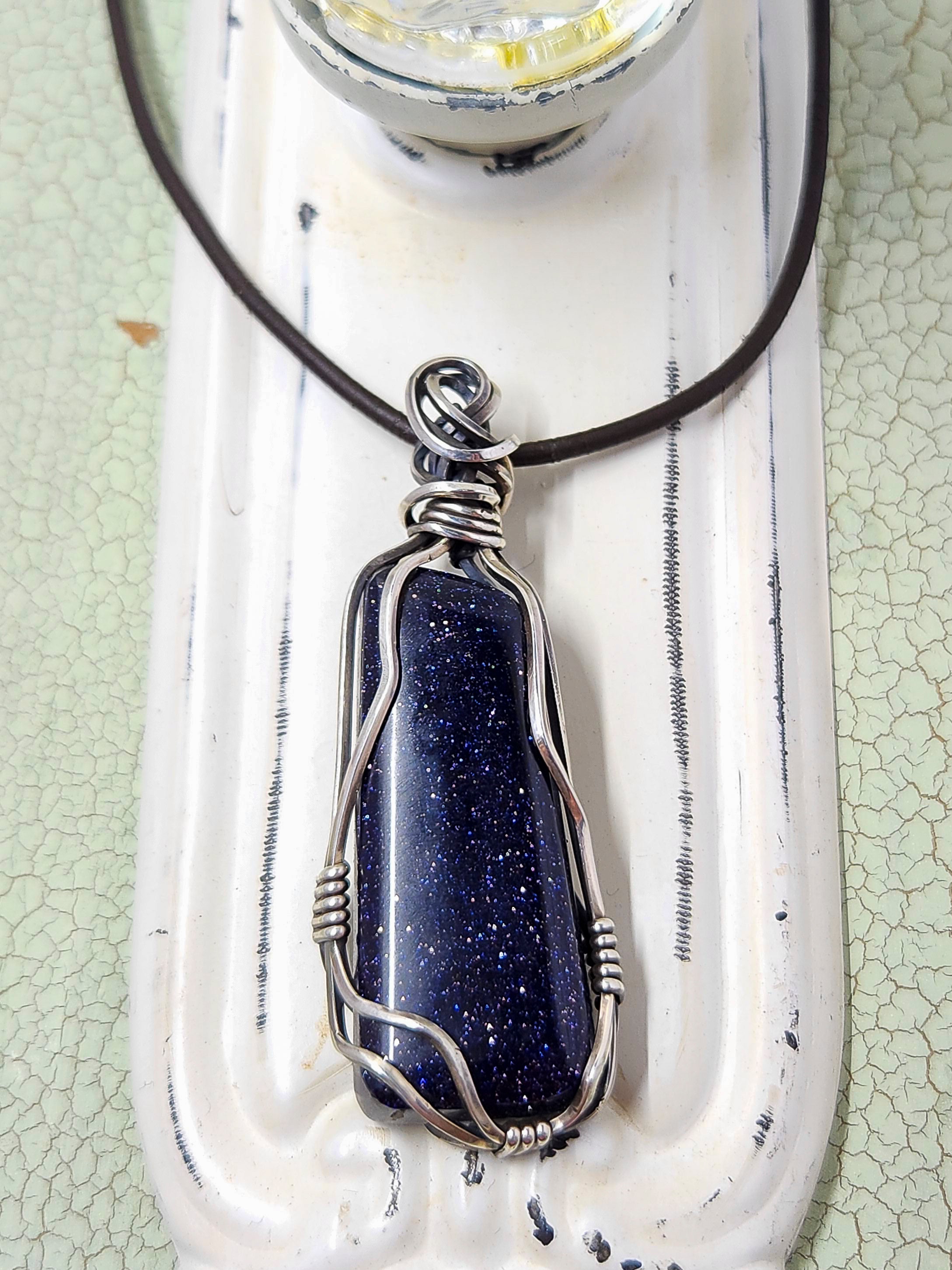 Galaxy Stone Pendant Set in Sterling Silver