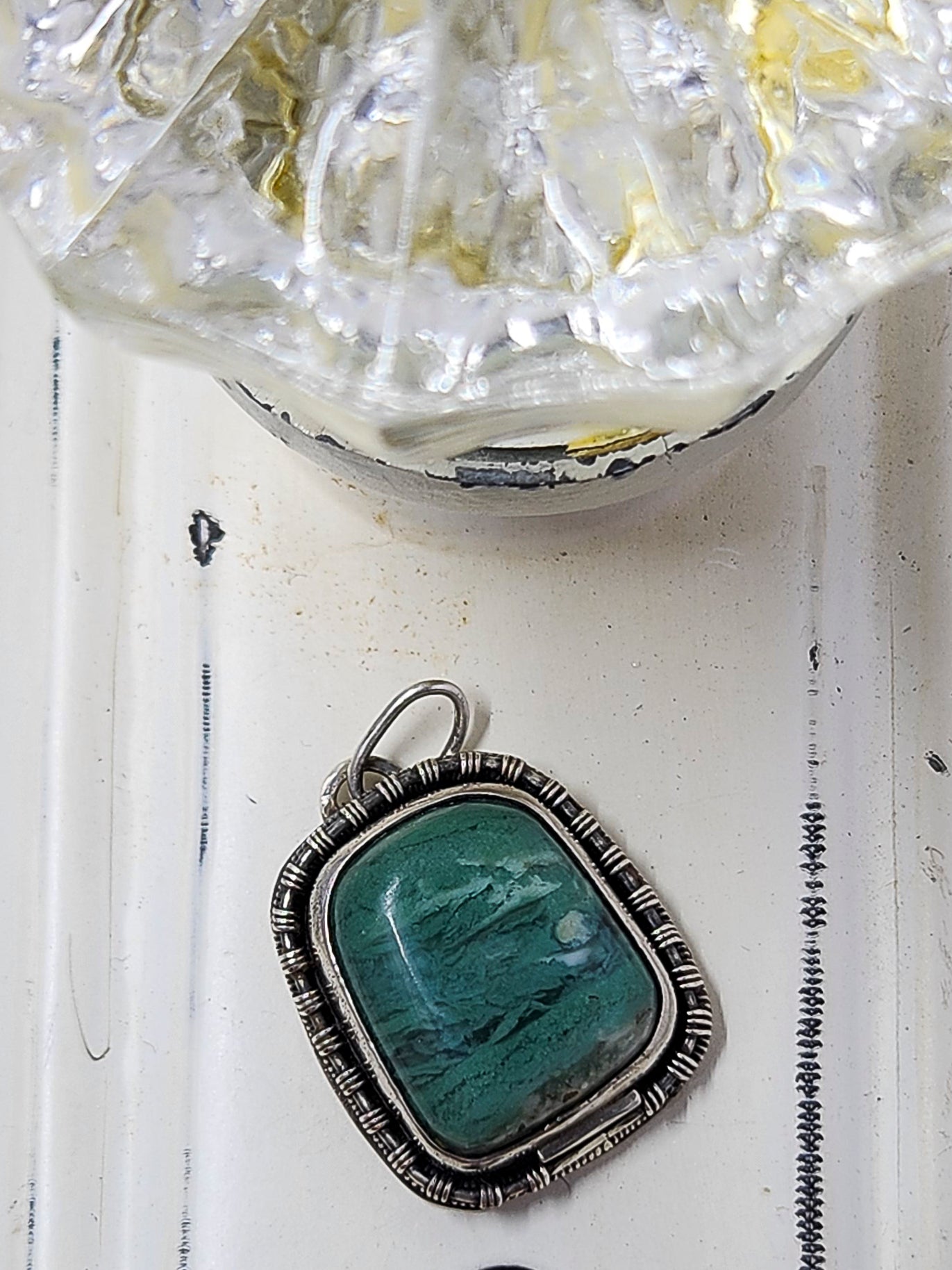 Chrysoprase Pendant Set in Sterling Silver