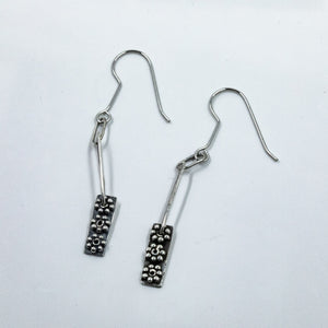 Sterling Silver Dangle Bar Earrings