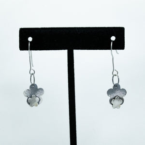 Sterling Silver Dangle Flower Earrings