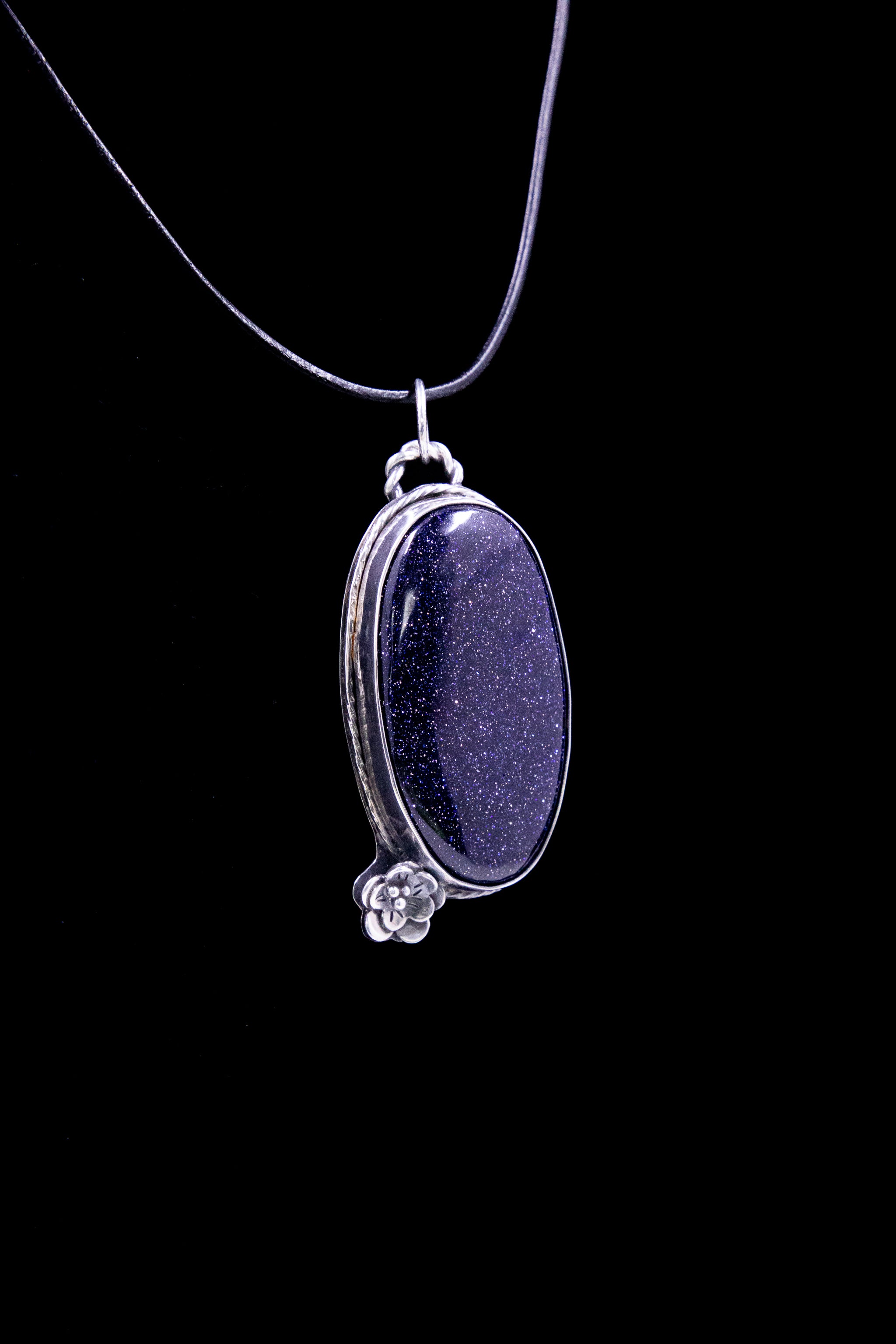 Galaxy Stone Pendant Set in Sterling Silver