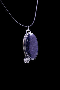 Galaxy Stone Pendant Set in Sterling Silver