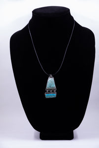 Chrysocolla Pendant Set in Sterling Silver