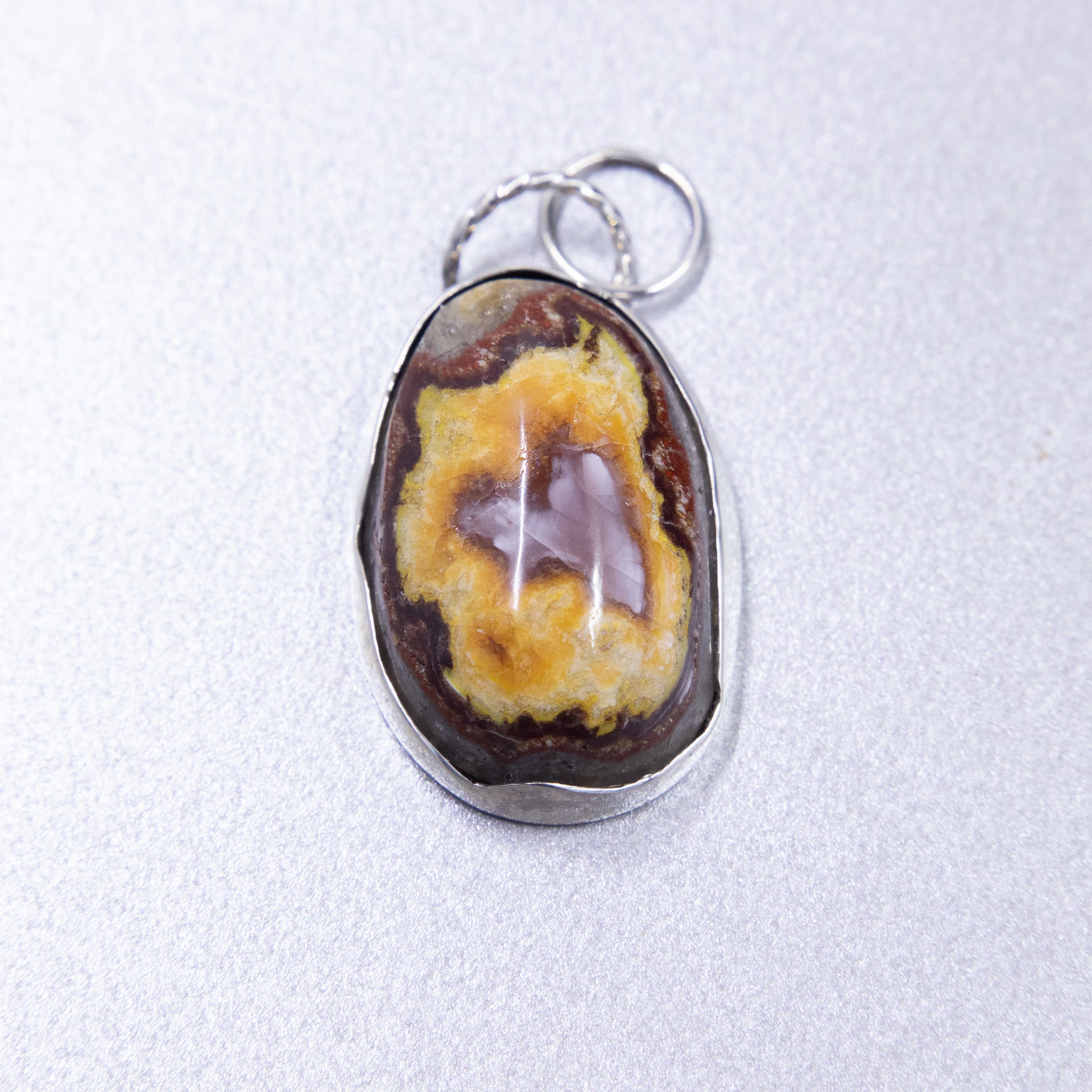 Bacon Opal Pendant Set in Sterling Silver