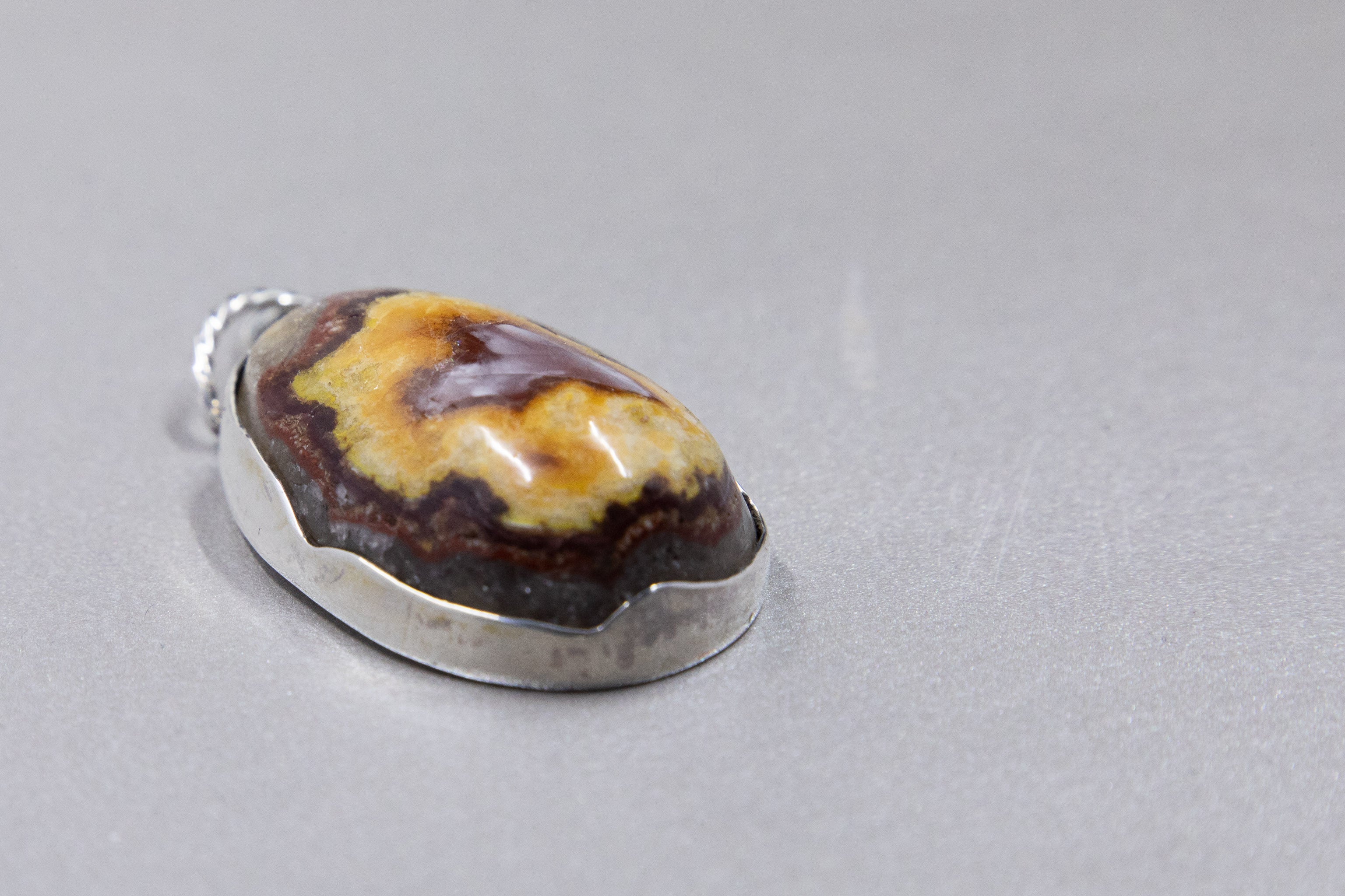 Bacon Opal Pendant Set in Sterling Silver