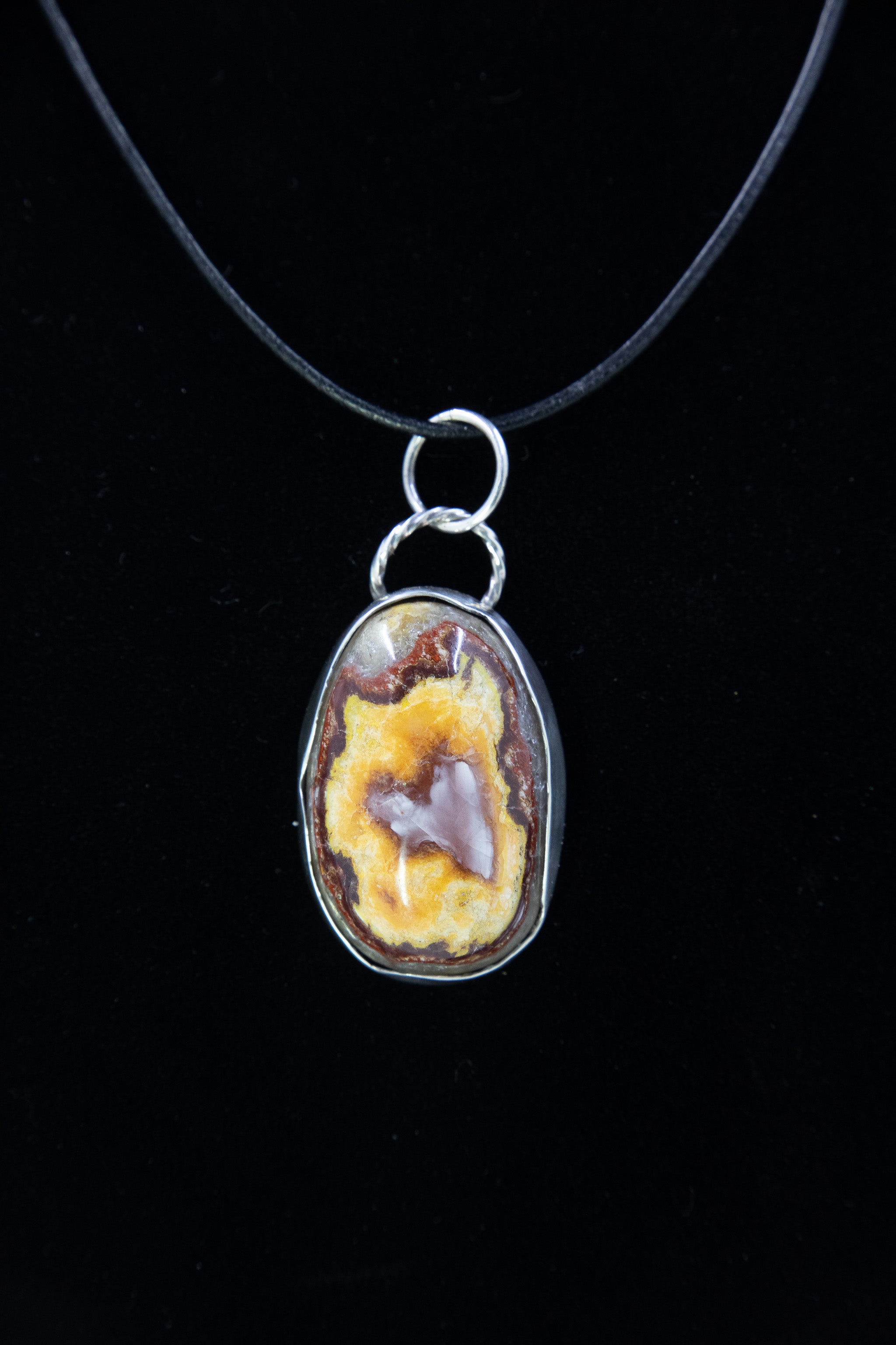 Bacon Opal Pendant Set in Sterling Silver