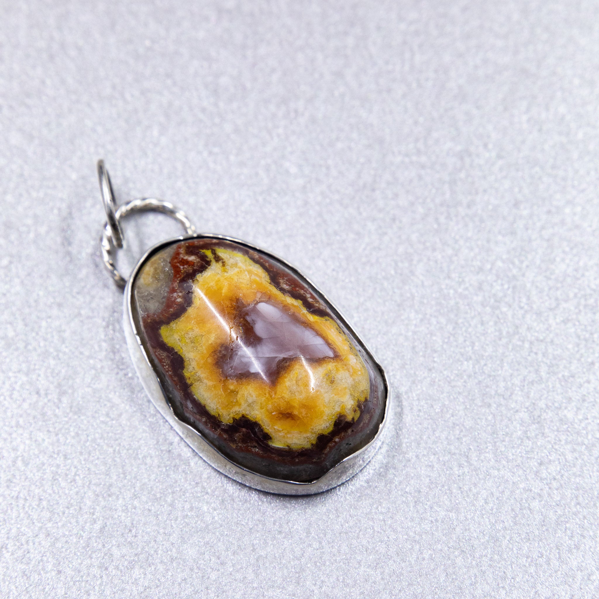 Bacon Opal Pendant Set in Sterling Silver