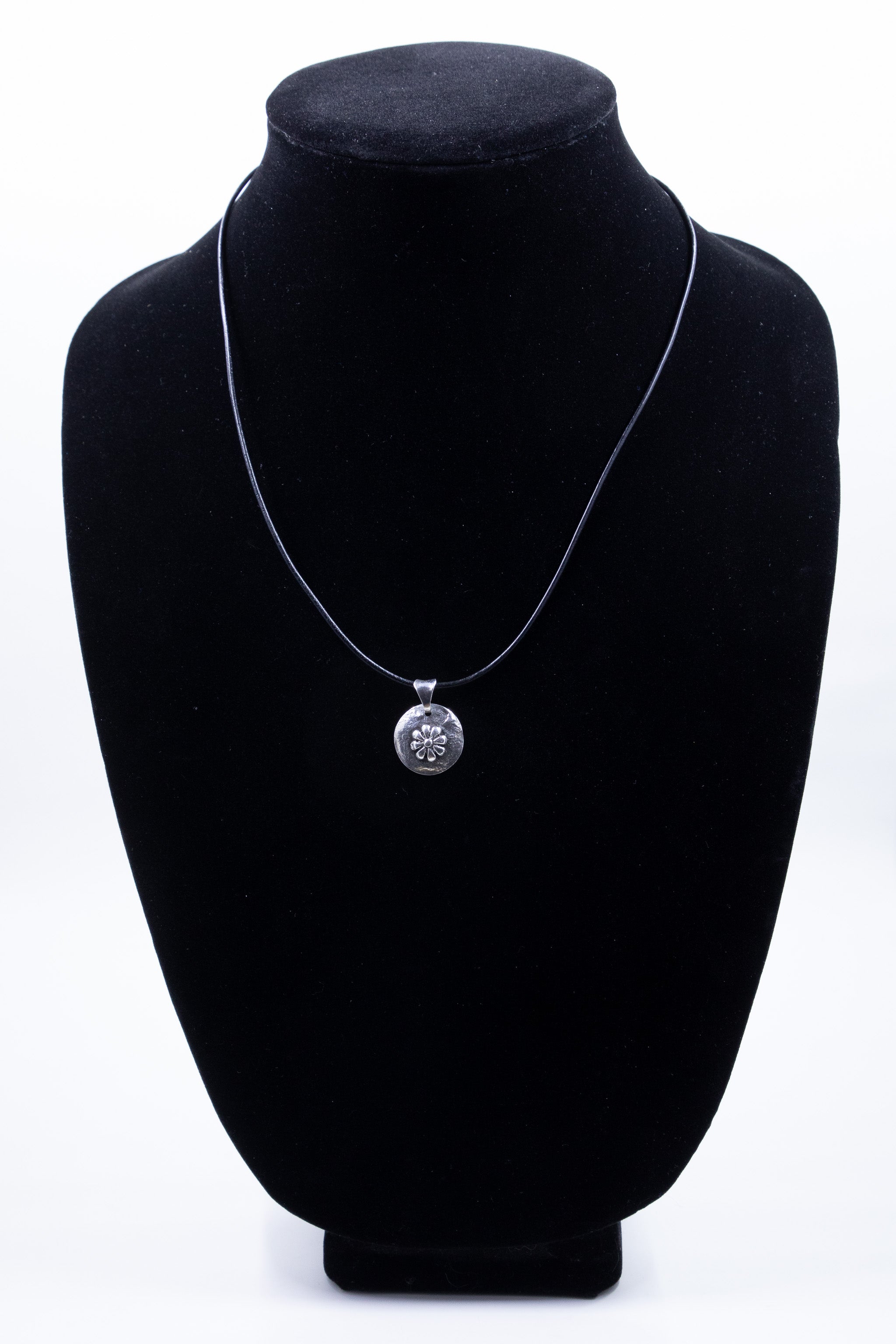 Sterling Silver Flower Medallion Pendant