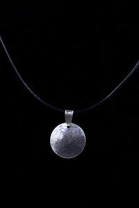 Sterling Silver Milled and Hammered Patterned Medallion Pendant