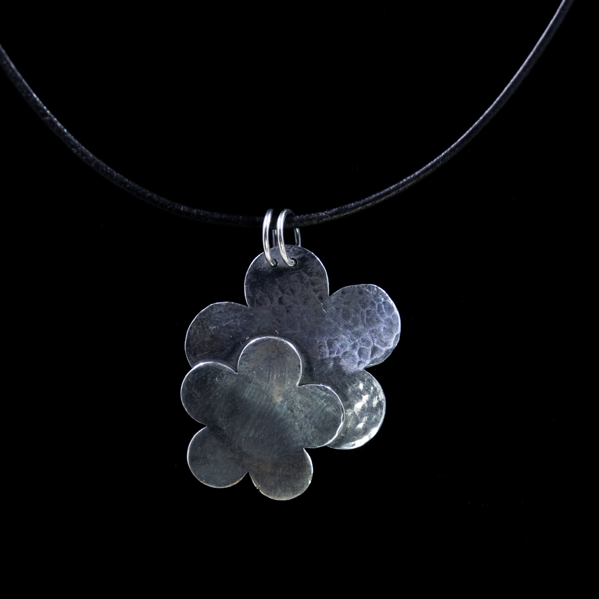 Sterling Silver Flower Pendant Set in Sterling Silver