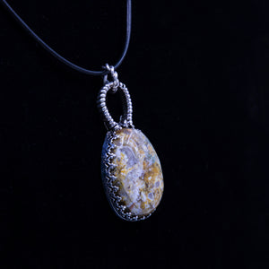 Mixed Matrix Jasper Pendant Set in Sterling Silver