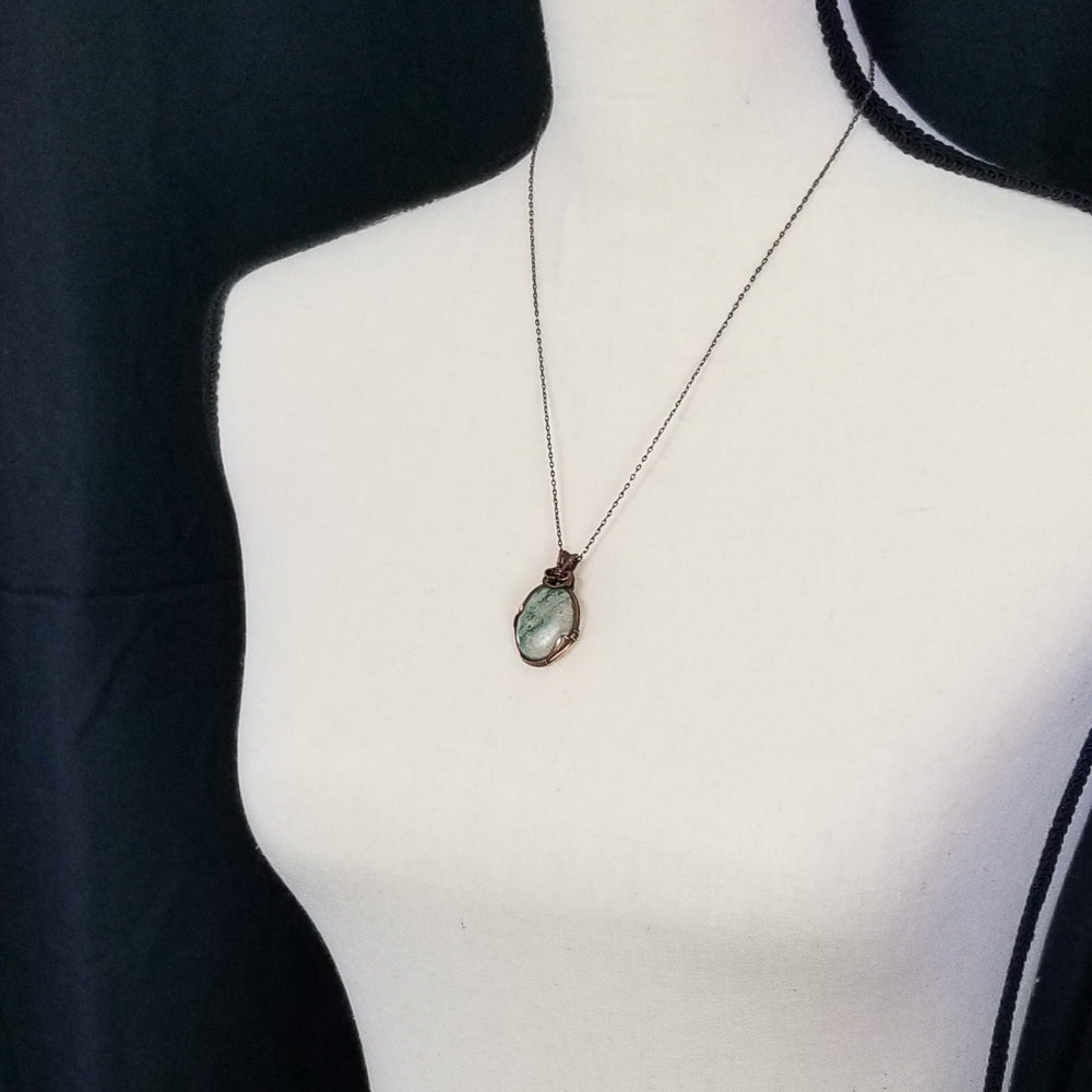 Variscite Copper Wire Wrap Pendant