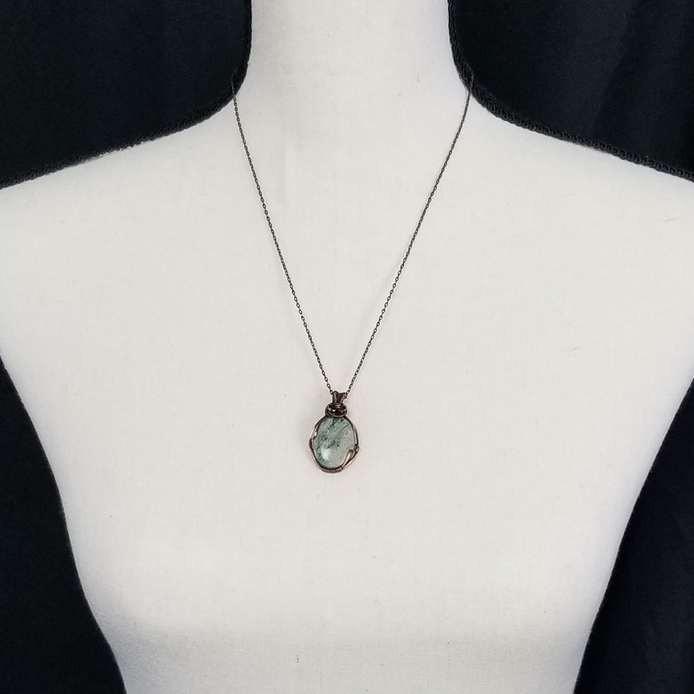 Variscite Copper Wire Wrap Pendant