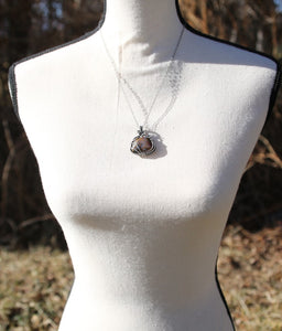 Agate Pendant Wrapped in Sterling Silver - One of a kind